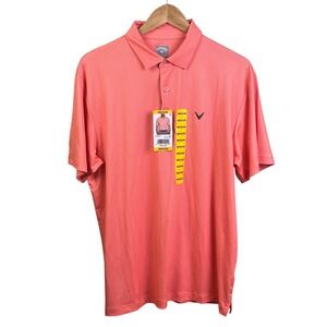 Callaway Coral‎ Golf Performance Fabric Moisture Wicking Stretch Polo Medium NWT